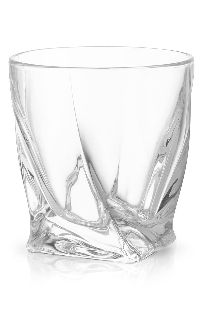 JoyJolt Set of 2 Atlas Crystal Double Old Fashioned Glasses, Main, color, Clear