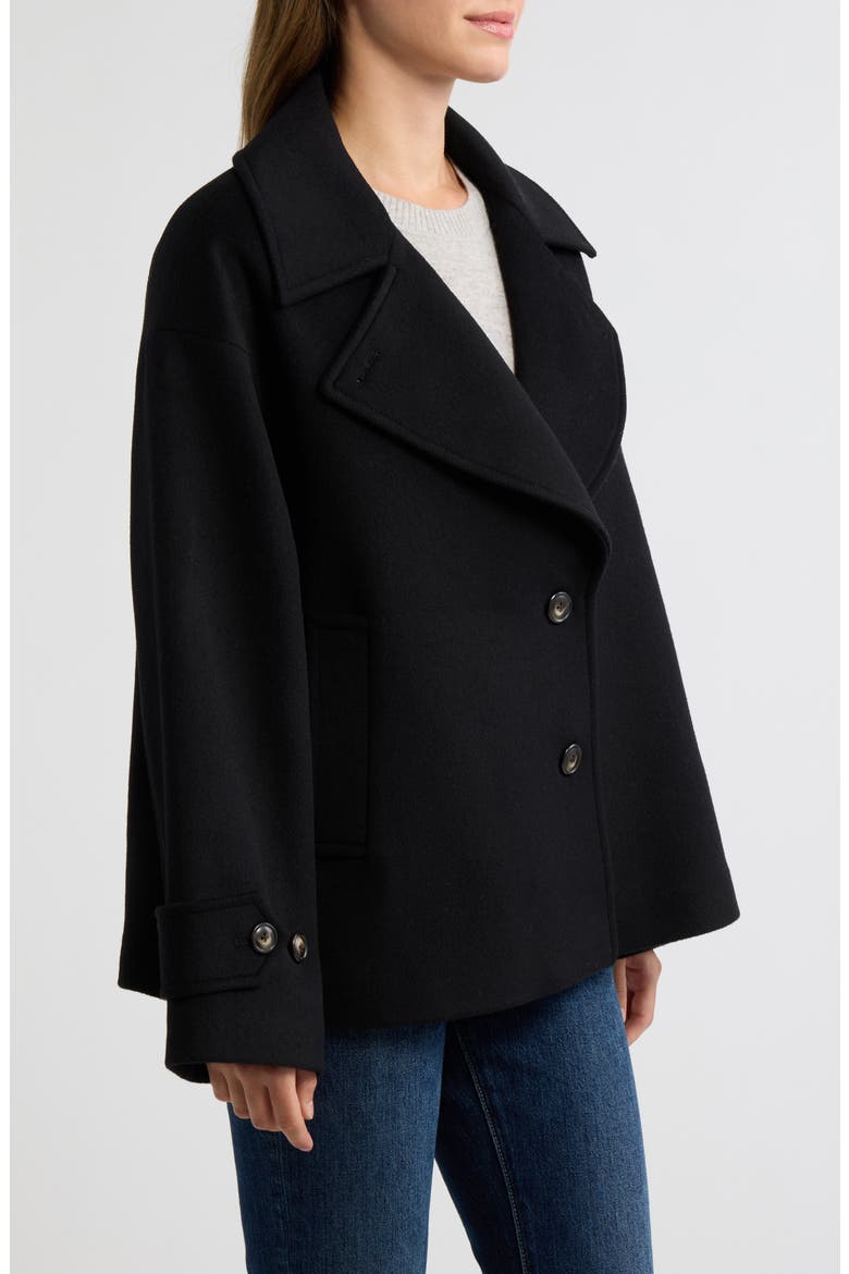 Single Breasted Crop Coat, Alternate, color, BLACK