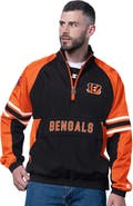 STARTER Men's Starter Black Cincinnati Bengals Prospect Half-Zip Pullover