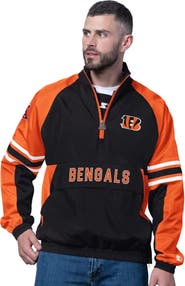 STARTER Men's Starter Black Cincinnati Bengals Prospect Half-Zip Pullover
