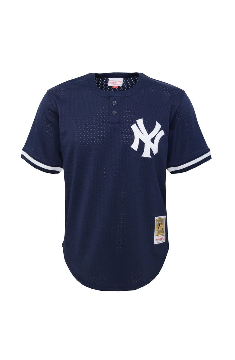Mitchell & Ness Youth Mitchell & Ness Mariano Rivera Navy New York Yankees Cooperstown Collection Mesh Batting Practice Jersey, Alternate, color, 