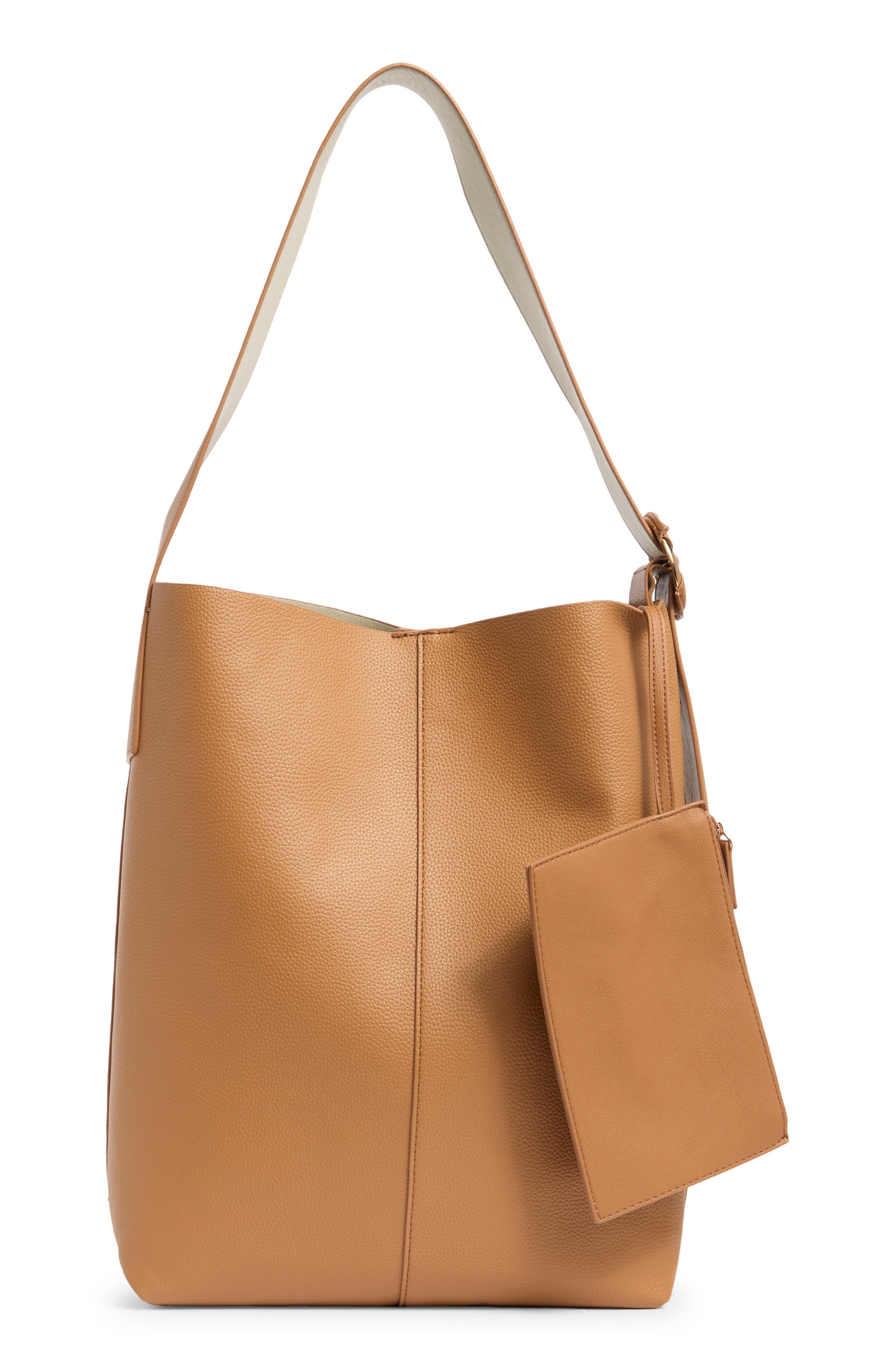 MUNDI SMALL LEATHER GOODS Erika Hobo Bag, Alternate, color, Cognac