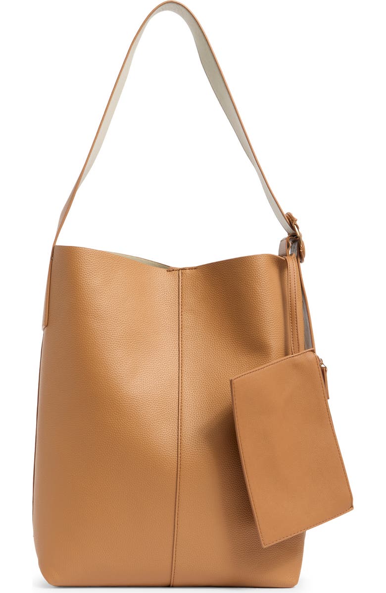 MUNDI SMALL LEATHER GOODS Erika Hobo Bag, Alternate, color, Cognac