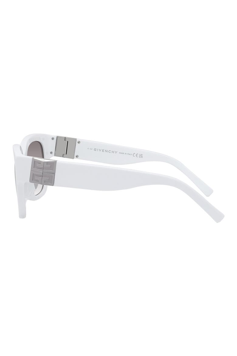 4G 53mm Square Sunglasses, Alternate, color, WHITE / GRADIENT BROWN