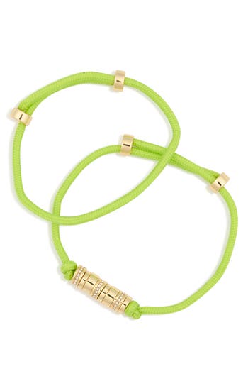 Leith Set Of 2 Rondelle Adjustable Bracelets In Multi