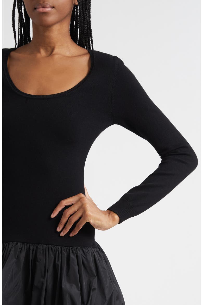 Brisa Long Sleeve Minidress, Alternate, color, BLACK