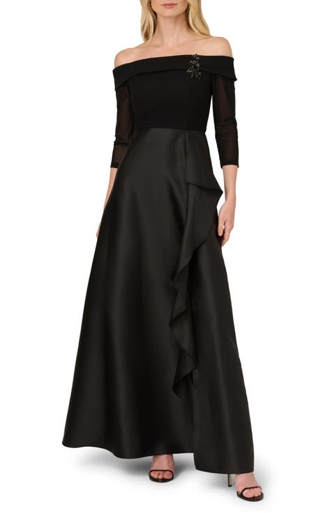 Off the Shoulder Mikado Ball Gown