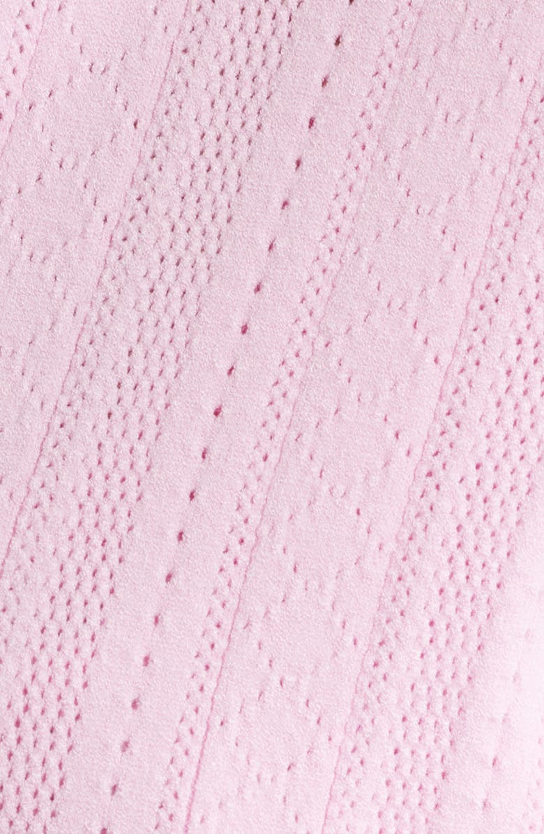 LoveShackFancy Nadiya Pointelle Cardigan, Alternate, color, Candy Floss Pink