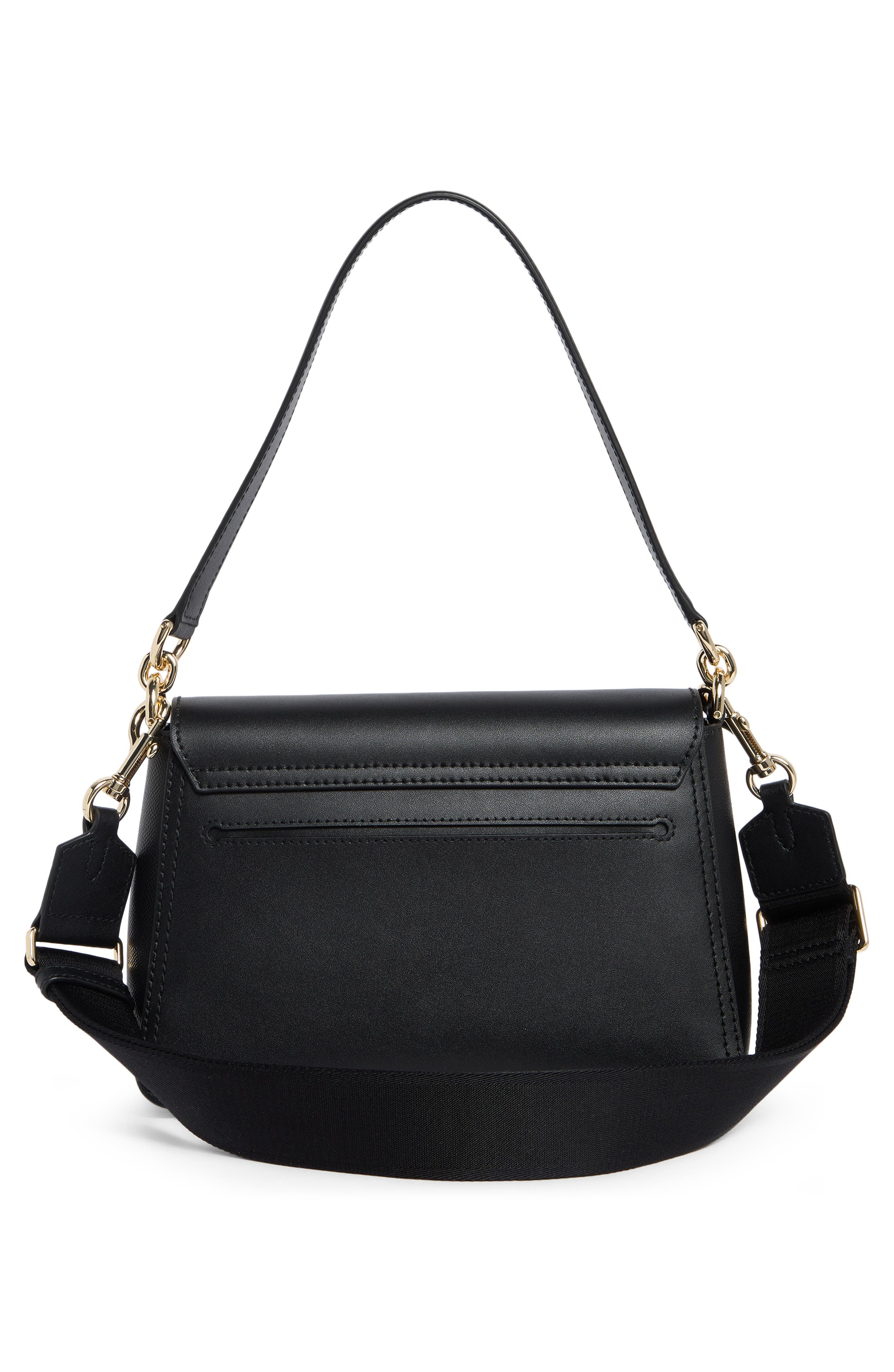 Furla Circe Small Leather Satchel, Alternate, color, Nero