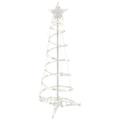 LED Lighted Spiral Outdoor Christmas Tree - 3' - Warm White Lights