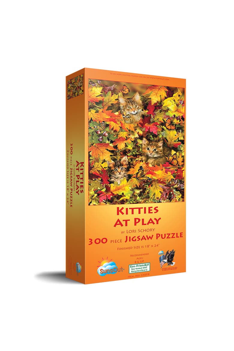 Kitties at Play 300 piece Jigsaw Puzzle for Adults, Main, color, Multicolor