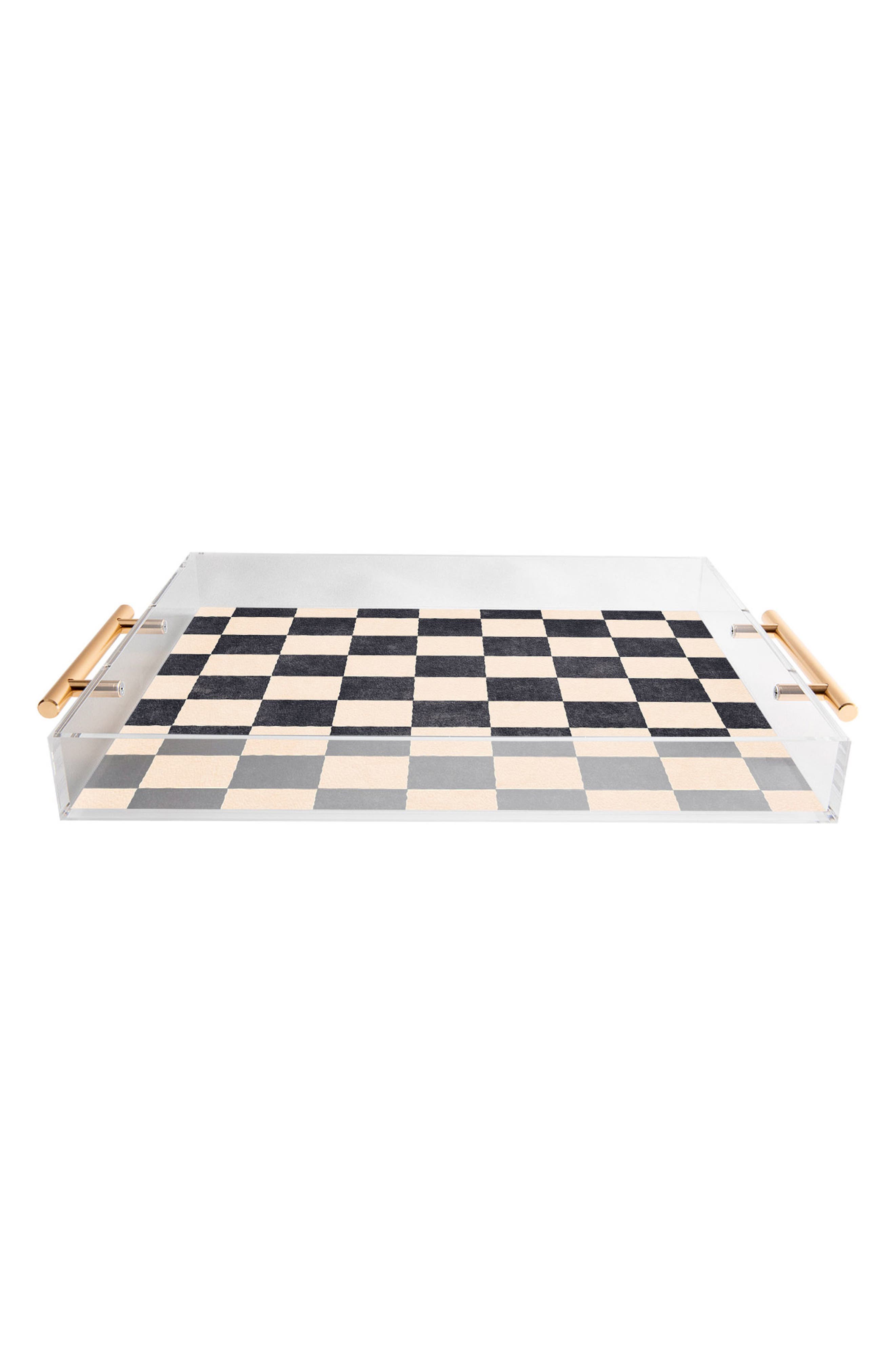 Deny Designs Checker Print Acrylic Tray