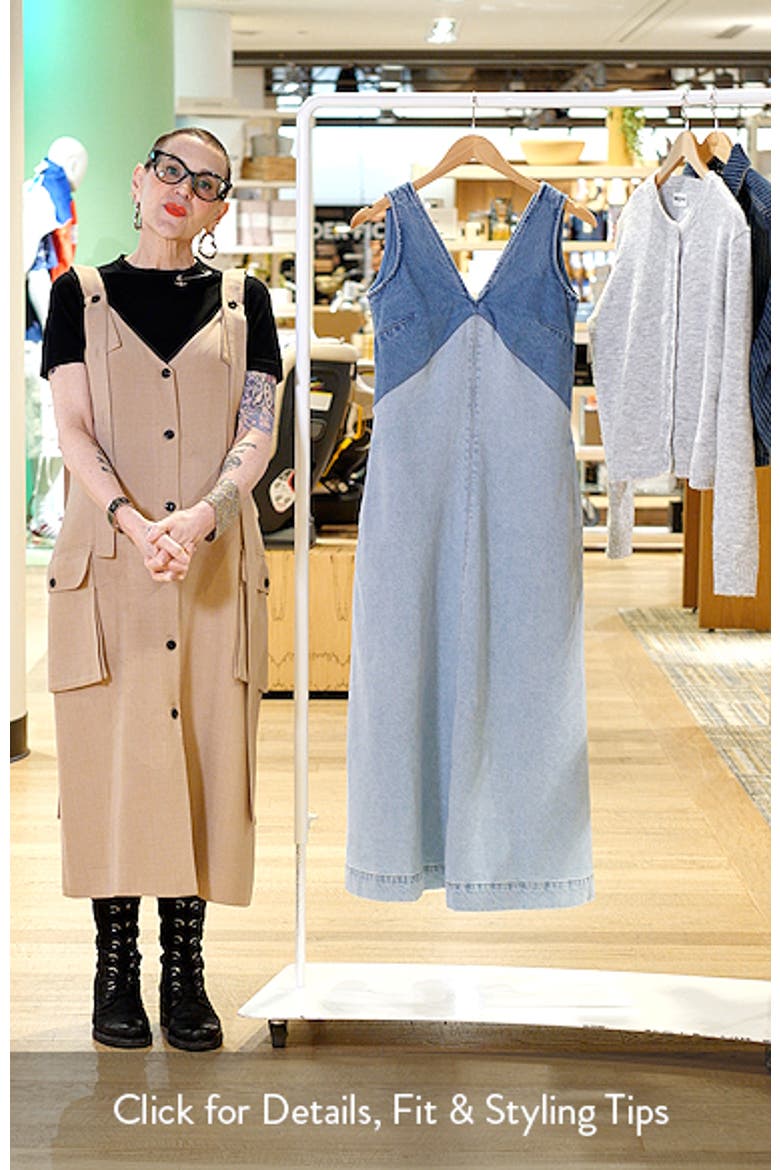 Azura Two-Tone Denim Midi Dress video