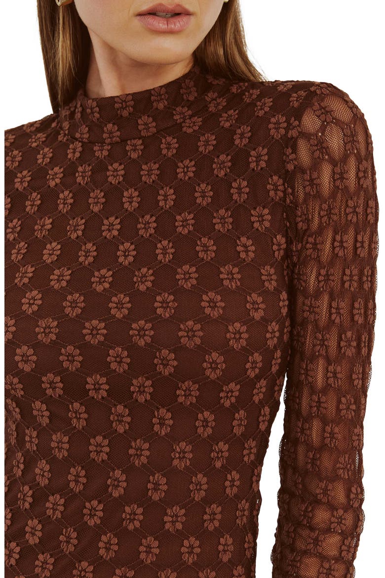 Ola Long Sleeve Dress, Alternate, color, CHOCOLATE