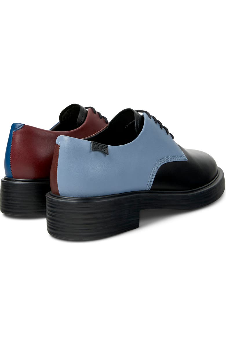 Camper Dean Twins Colorblock Leather Derby, Alternate, color, Black Assorted