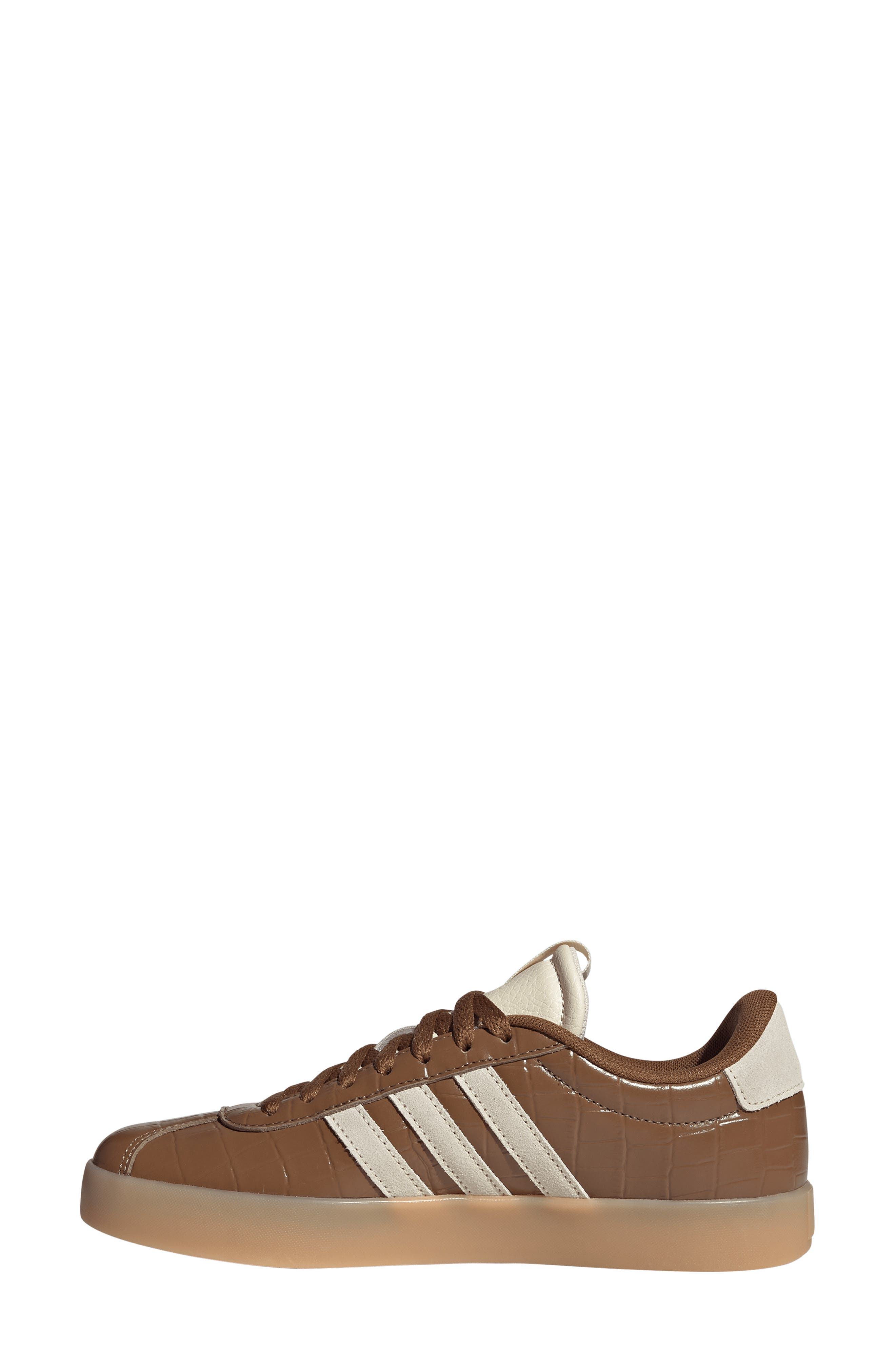 adidas VL Court 3.0 Sneaker, Alternate, color, Brown/ Cream White/ Gold Met