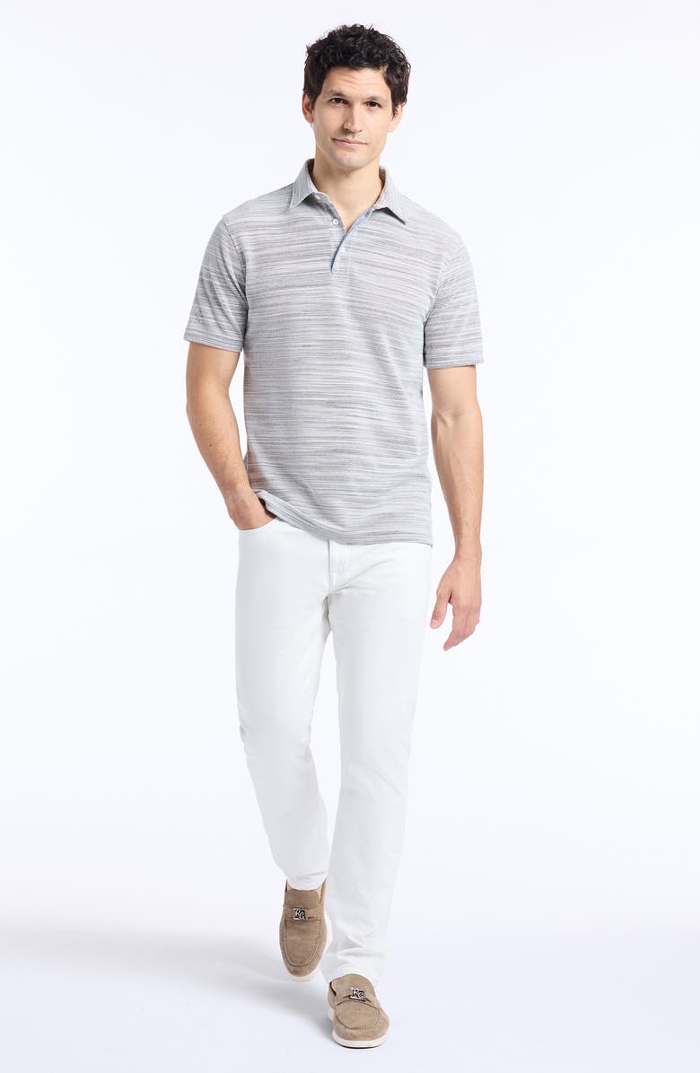 Robert Graham Bogner Cotton Blend Knit Polo, Alternate, color, White