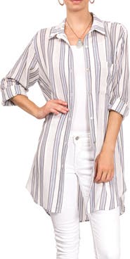 Everyday Ritual Rick Stripe Sleep Shirt