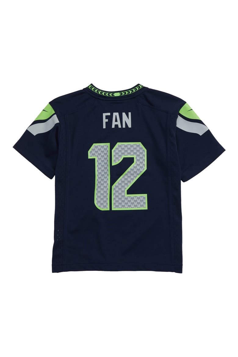 Youth Nike 12s Navy Seattle Seahawks Game Jersey, Alternate, color, NO COLOR