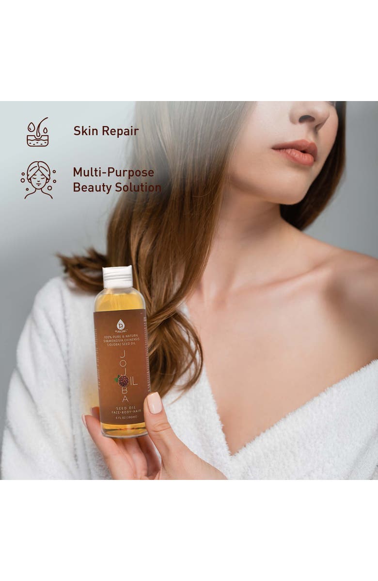 PURSONIC Essential Oils & Skin Care Mega Bundle 100% Pure Golden Jojoba Oil, Rosehip Oil, Sweet Almond Oil, Fractionated Coconut Oil, and Castor Oil, Alternate, color, Multicolor