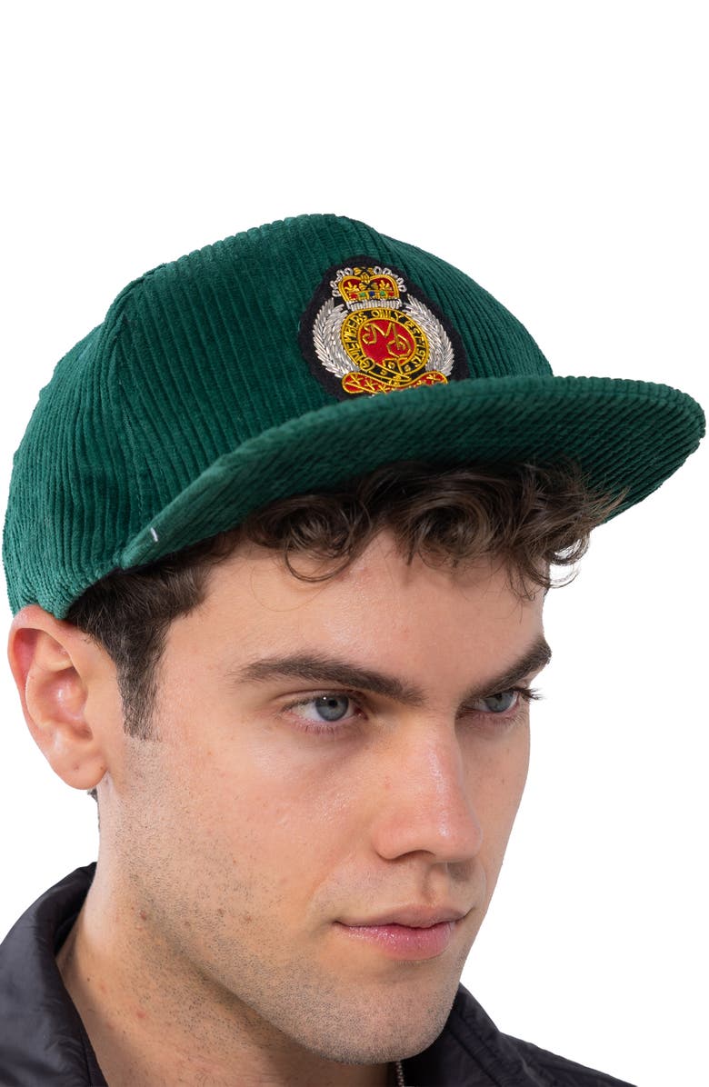 Members Only Corduroy Baseball Cap - Members Only Crest, Alternate, color, Green