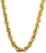 Bliss Diamond Men's 14k Gold Filled 6-mm Rope Chain Necklace