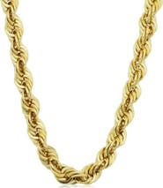 Bliss Diamond Men's 14k Gold Filled 6-mm Rope Chain Necklace