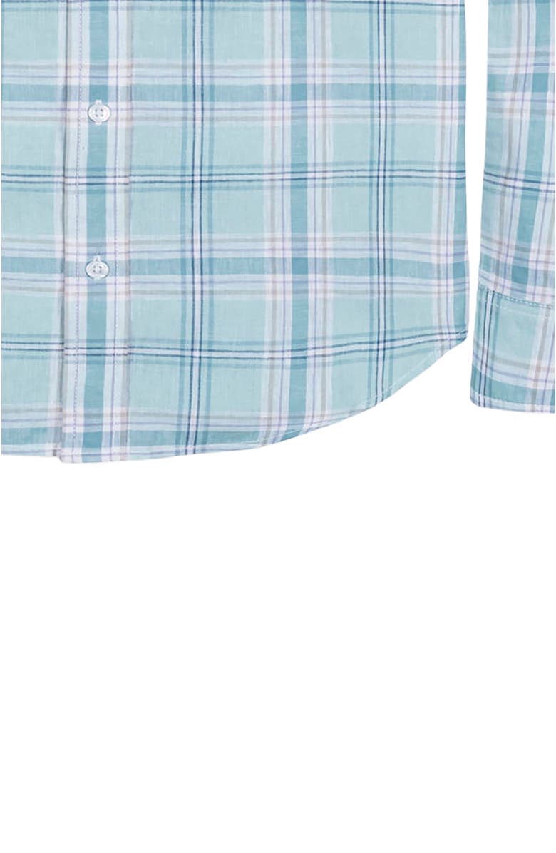 Hope
Henry Men
s Linen Button Down Shirt, Alternate, color, Tea Room Blue Plaid