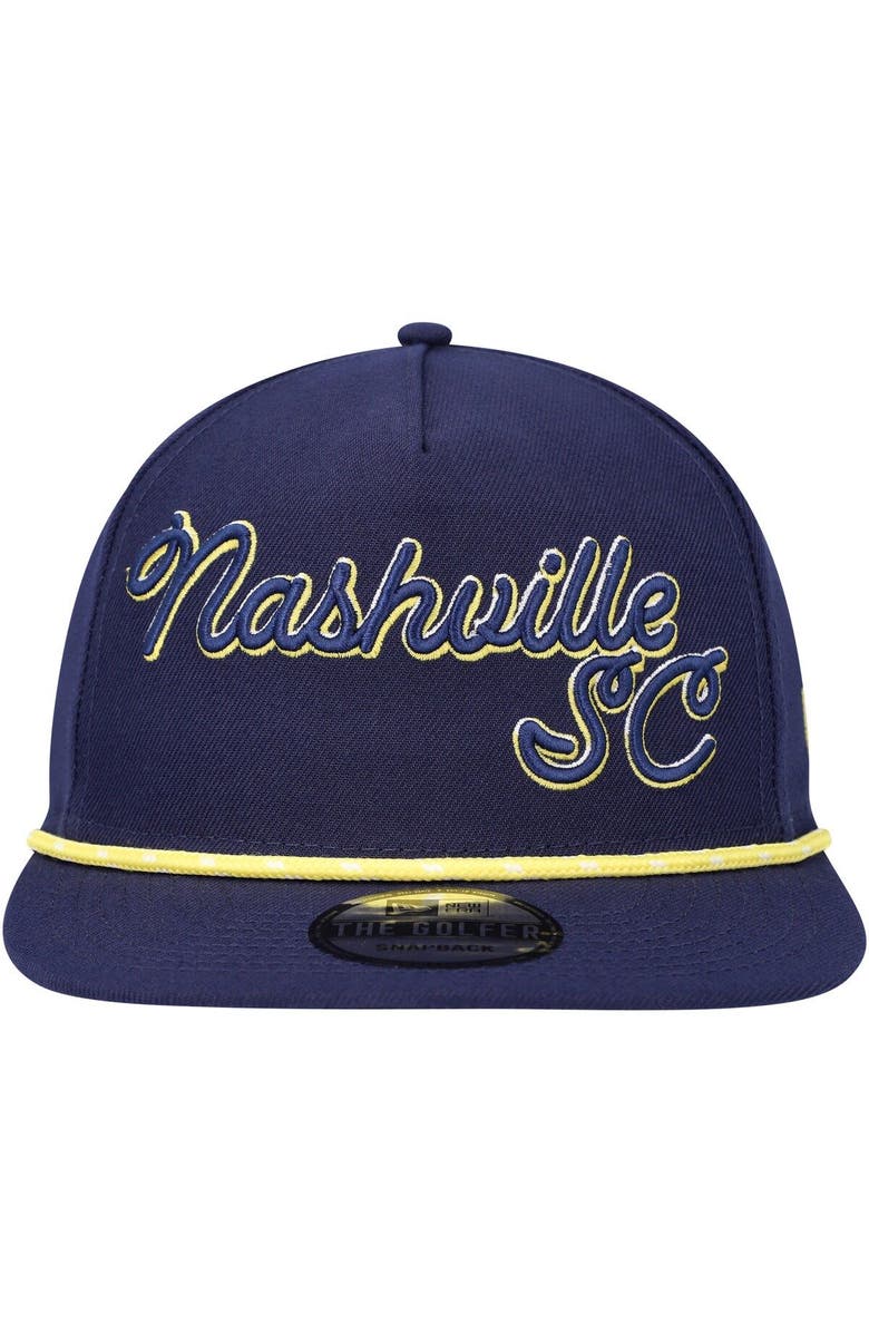 New Era Men's New Era Navy Nashville SC Script Golfer Adjustable Hat, Alternate, color, Navy
