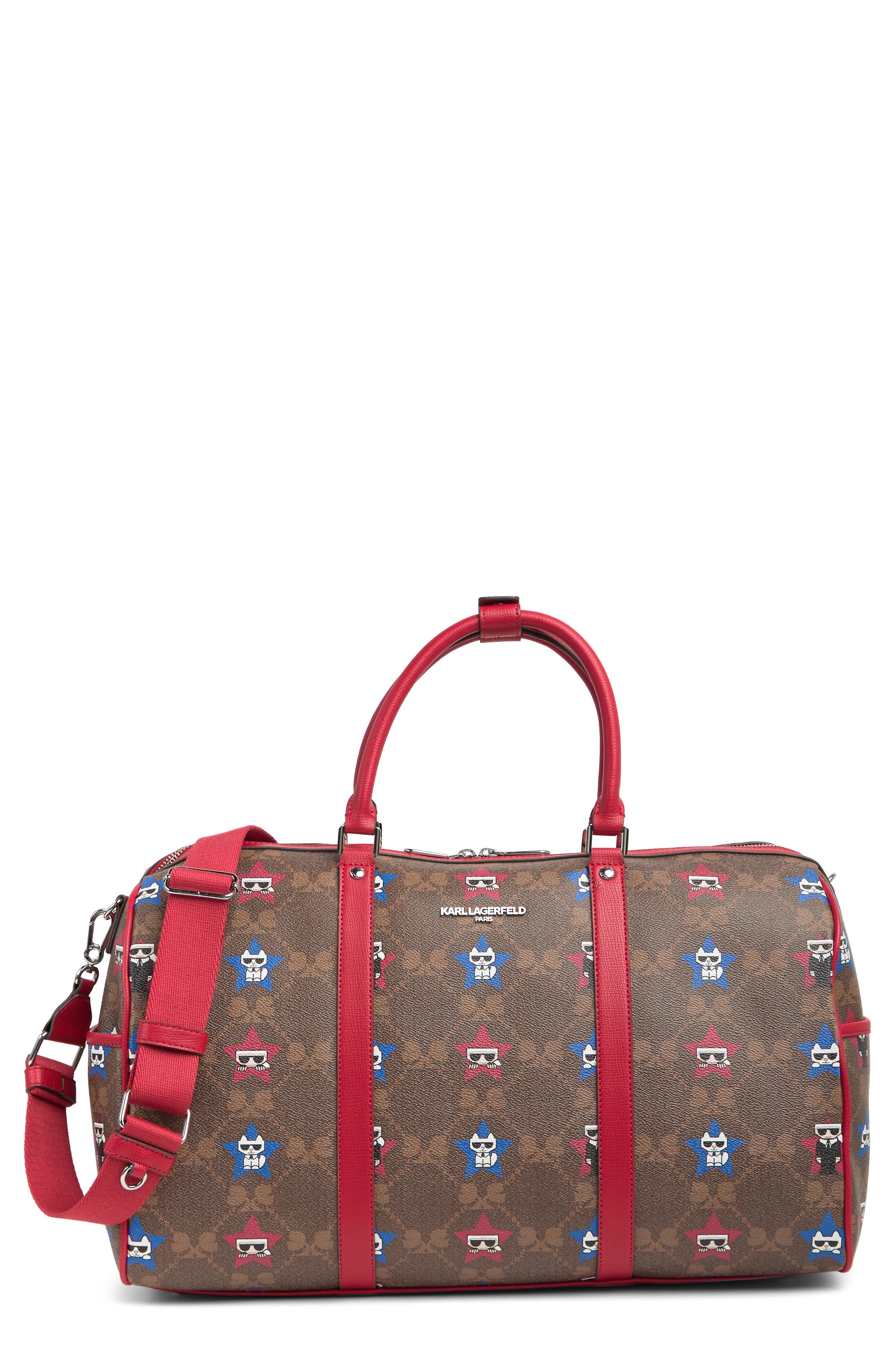 KARL LAGERFELD PARIS Valette Duffle Bag, Main, color, 
