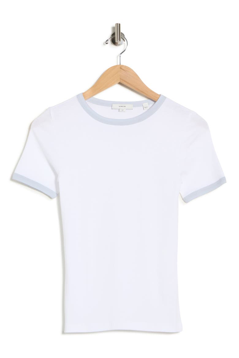 Ringer T-Shirt, Alternate, color, OFF WHITE SURF MIST COMBO