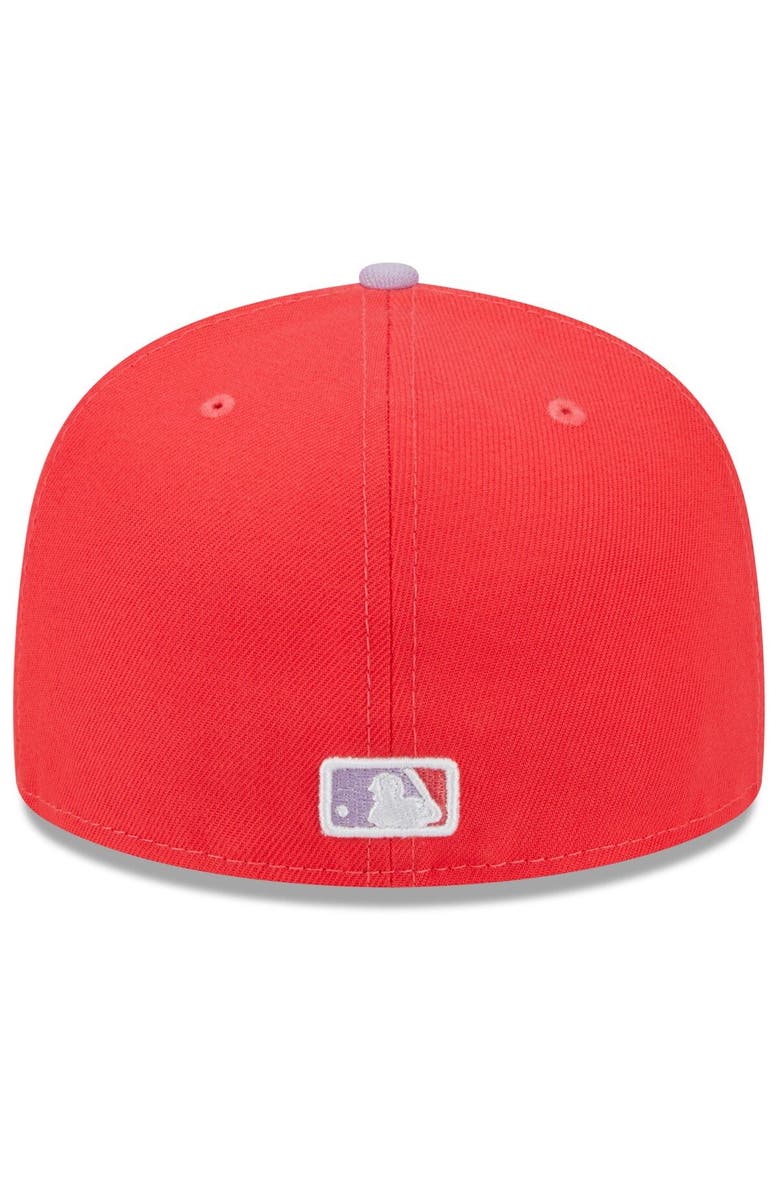 New Era Men's New Era Red/Lavender Boston Red Sox Spring Color Two-Tone 59FIFTY Fitted Hat, Alternate, color, 