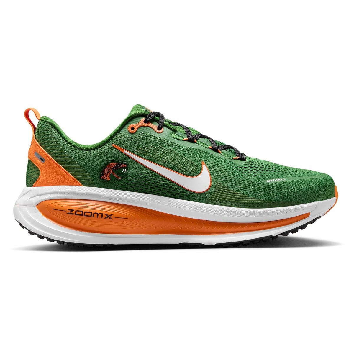 Men's Nike Florida A&M Rattlers Vomero 18 Running Shoes, Alternate, color, Green
