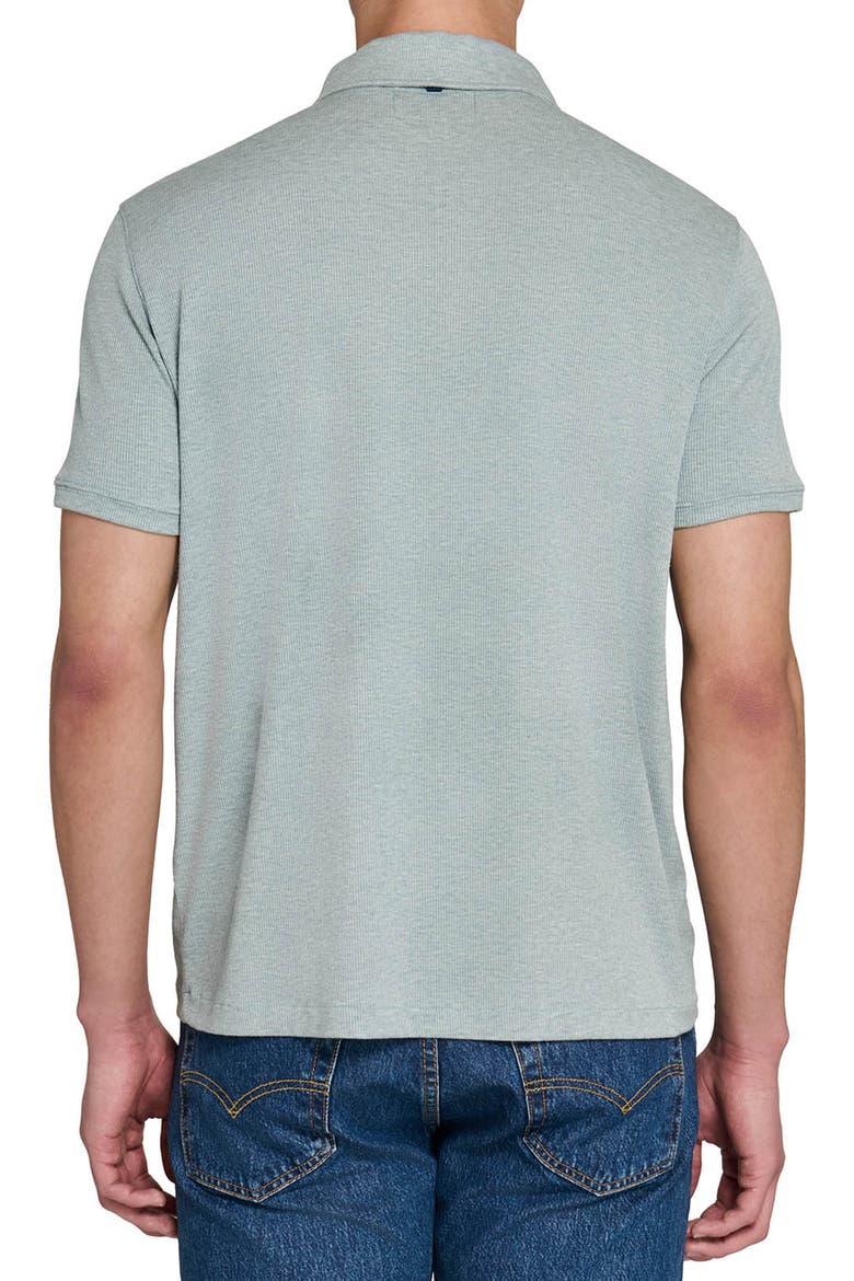 Slim Fit Rib Solid Polo, Alternate, color, TEAL