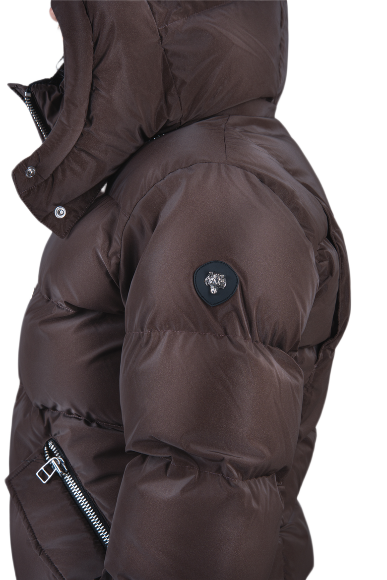 Women's Woody Bomber Quilted Coat, Alternate, color, MOCHA DIAMOND