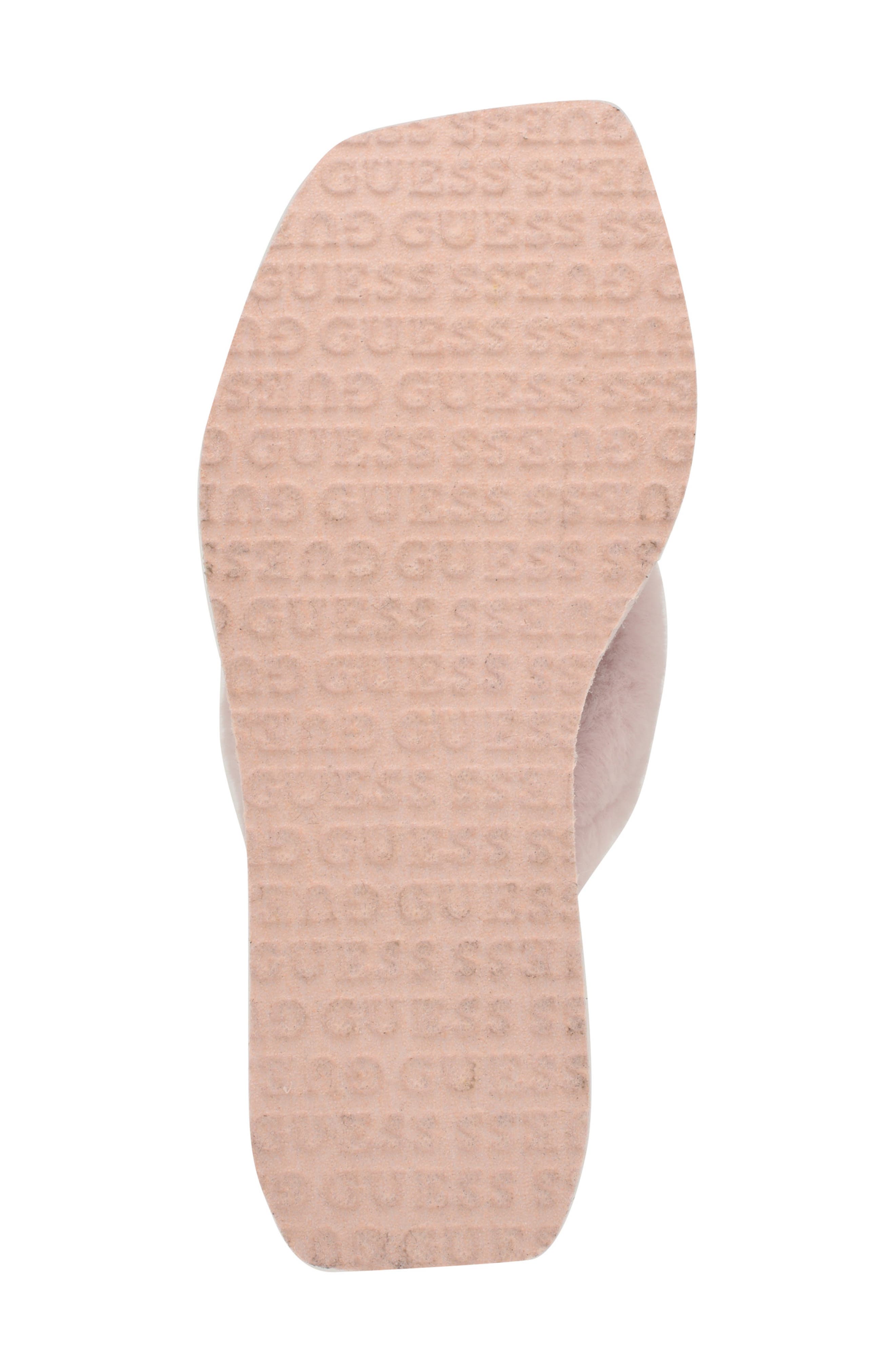 Sabinn Faux Fur Wedge Sandal, Alternate, color, LIGHT PINK