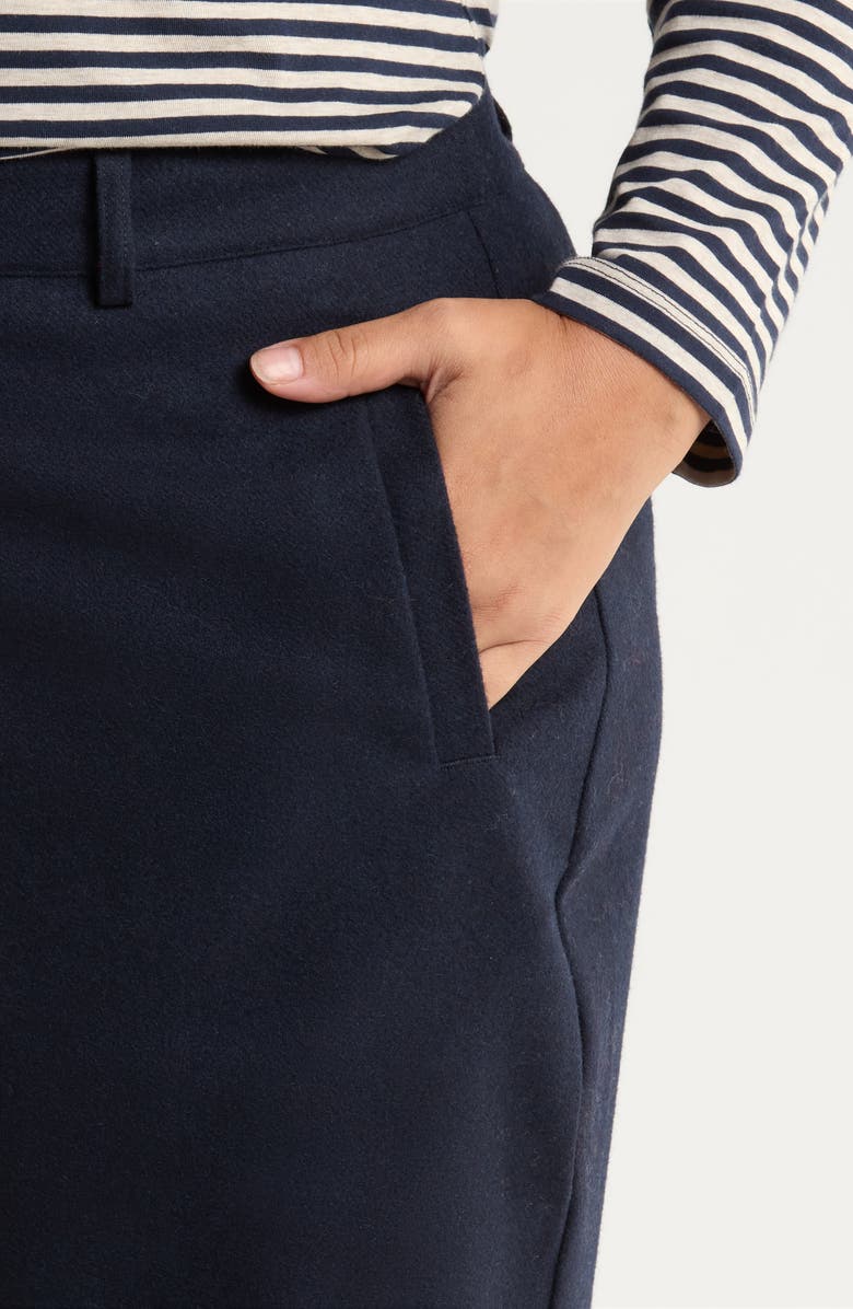 Seasalt Cornwall Lowena Straight Leg Recycled Wool Blend Pants, Alternate, color, Maritime