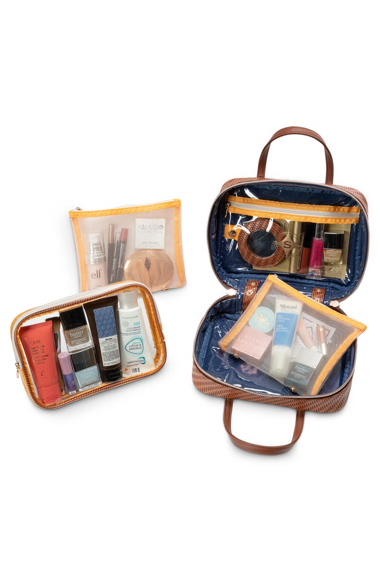 Rosewood Cognac ML Traveler Cosmetics Case