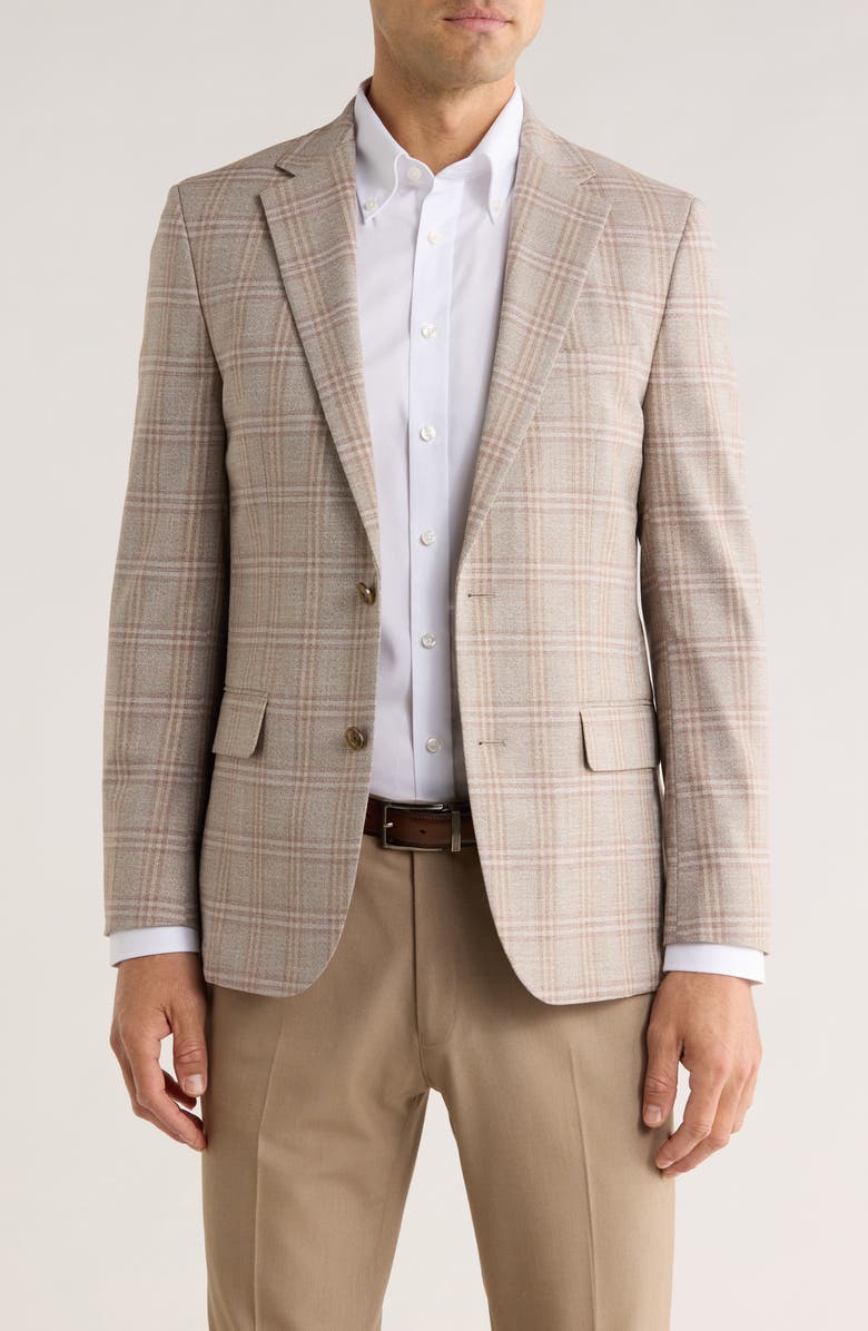 Original Penguin Two Button Notch Lapel Sport Coat, Main, color, Tan