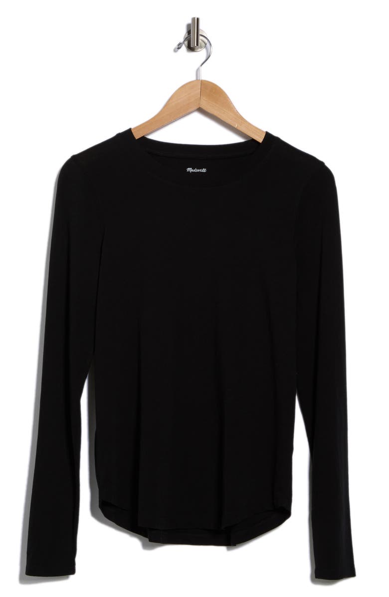Madewell Soft Fade Long Sleeve T-Shirt, Alternate, color, Jet Black