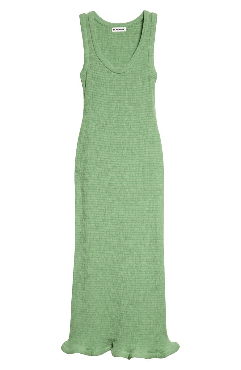 Jil Sander Ruffle Hem Jersey Midi Tank Dress, Alternate, color, 