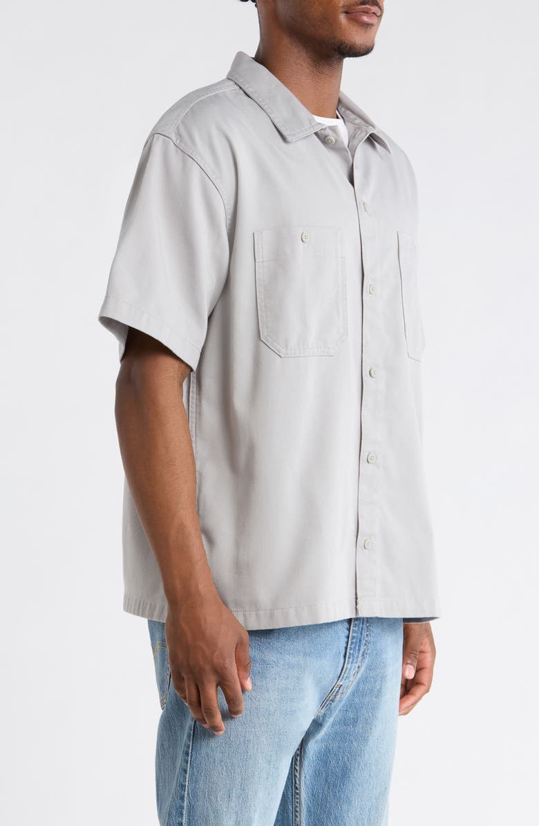 Vans Larkspur Short Sleeve Cotton Button-Up Work Shirt, Alternate, color, Drizzle