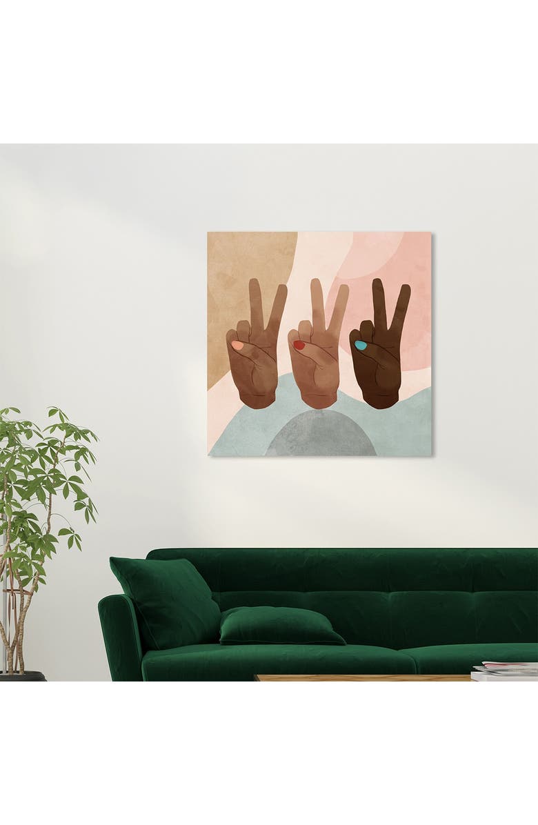 Wynwood Studio Peace Together Brown Wall Art, Alternate, color,