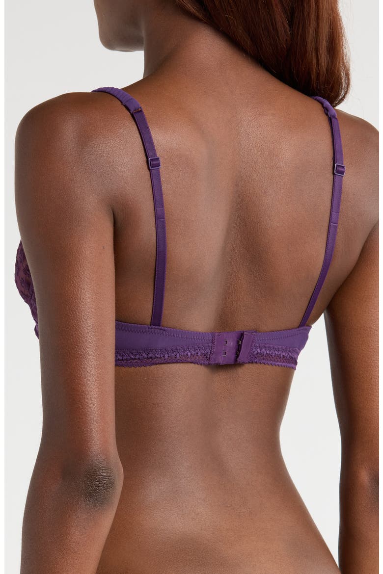Hortense Embroidered Underwire Demi Bra, Alternate, color, EUPHORIA PURPLE
