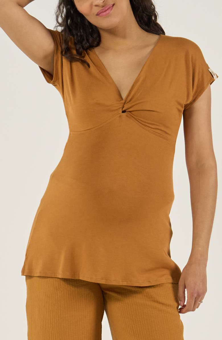 Cache Coeur Maternity and nursing top Celia, Alternate, color, Cumin
