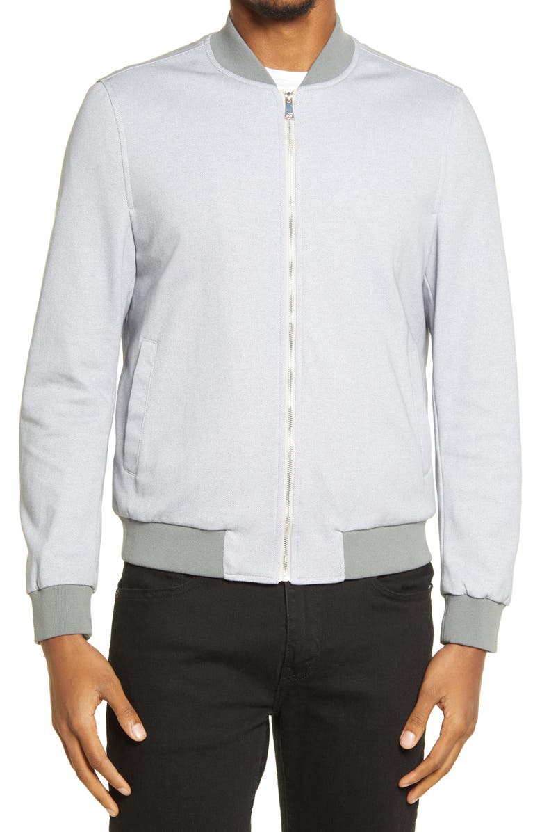 Bugatchi Cotton Bomber Jacket, Alternate, color, 