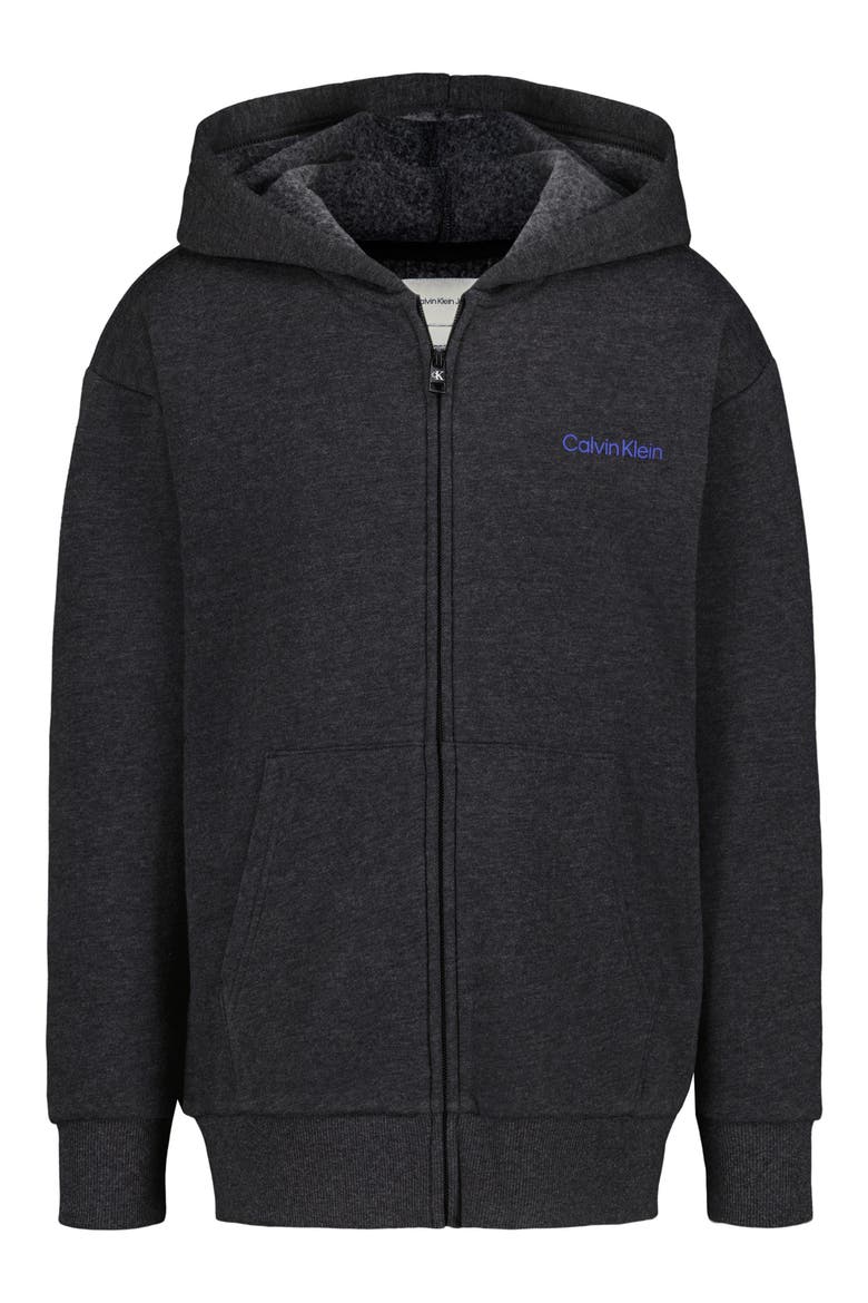 Kids' City Full Zip Hoodie, Main, color, BLACK HTHR