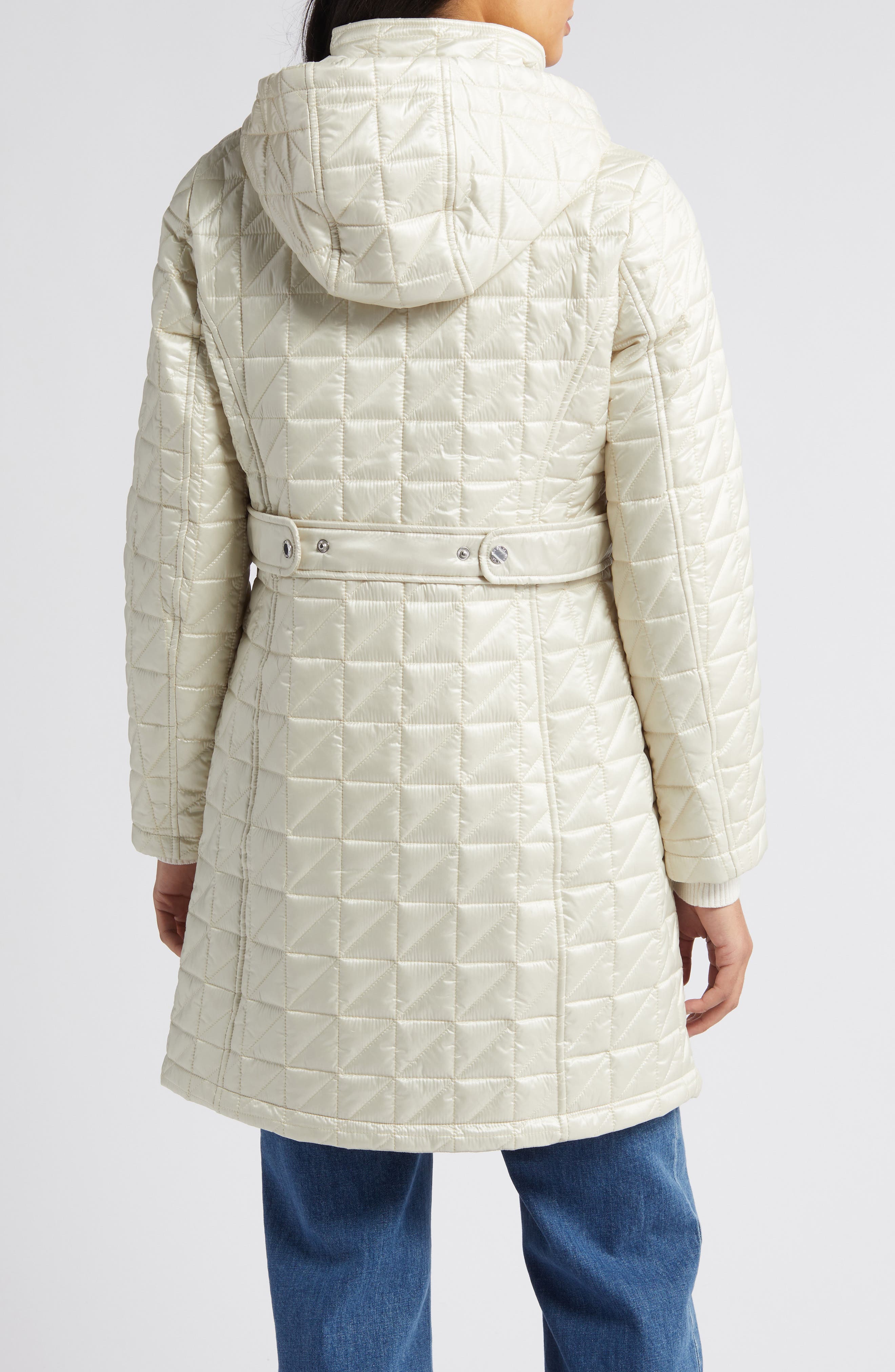 Box Quilt Hooded Coat - image 4