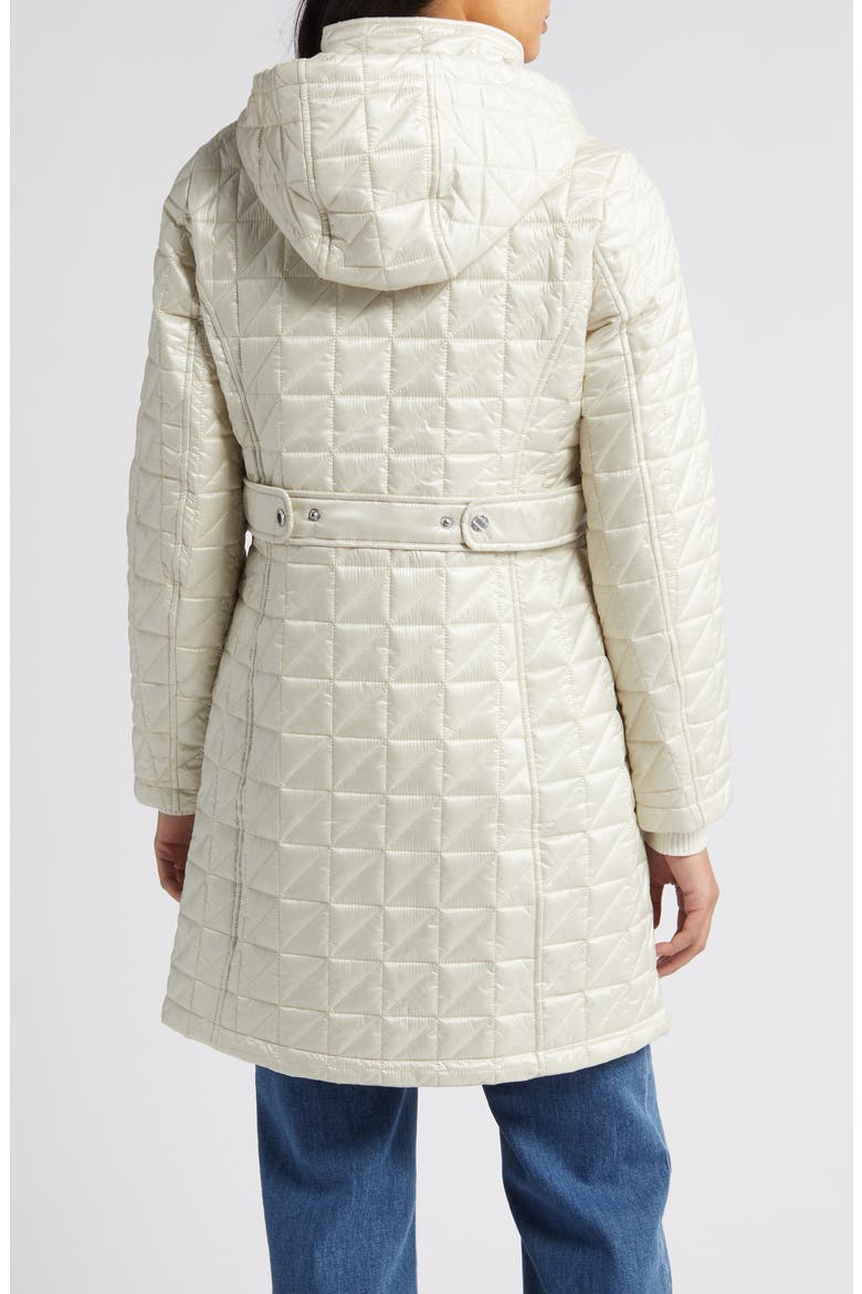 Box Quilt Hooded Coat, Alternate, color, CHAMPAGNE
