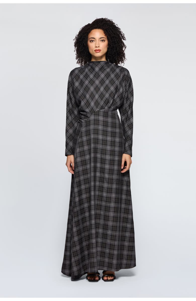 Daska Verka Dress, Main, color, Grey Tartan